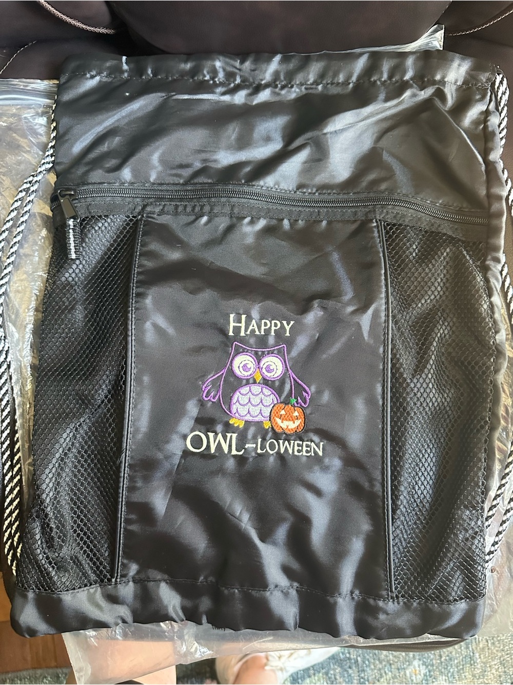 New glow in dark Halloween drawstring bag